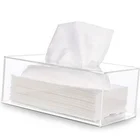 Clear Acrylic Facial Tissue Box in Bottom Opening Type