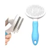 Auto- Cleaning Push stainless steel needle pet hair removal brush For Dog cat pet hair brush Grooming comb