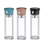 220ml cool glass water bottle small glass water bottle glass bounce cup with tea filter