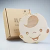 Alone package wood box baby teeth storage with detailed baby information