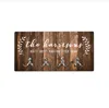 Personalized Rustic Wood Look Couples Names Wall Mounted Coat Rack, Mail and Key Holder,Wedding Present