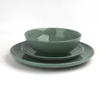 Hight Quality Logo Decal Artwork Custom Ceramic Porcelain Fine Bone China Blanks Dinnerware Sets