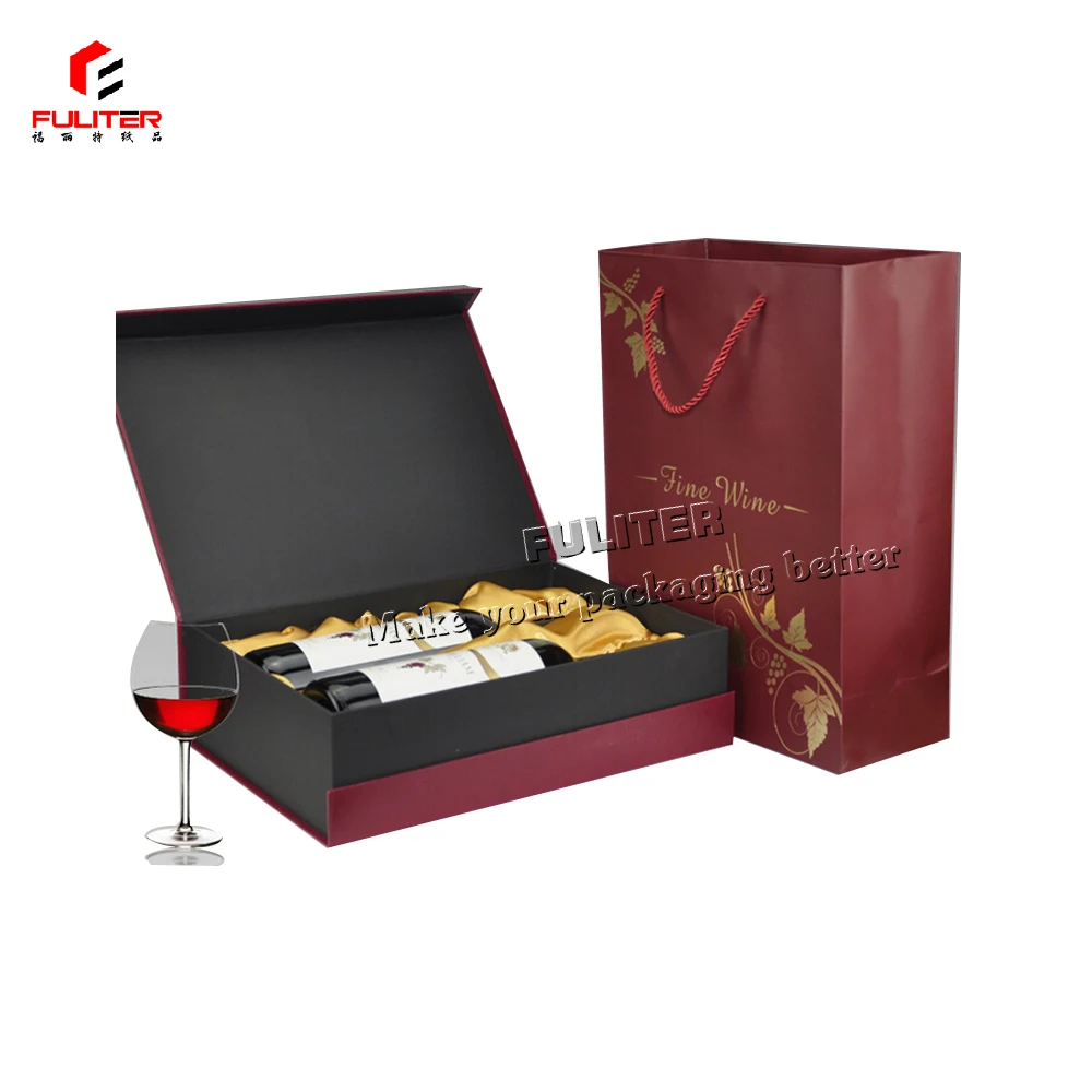 design cardboard 750ml bottle gift wine bottle box divider with