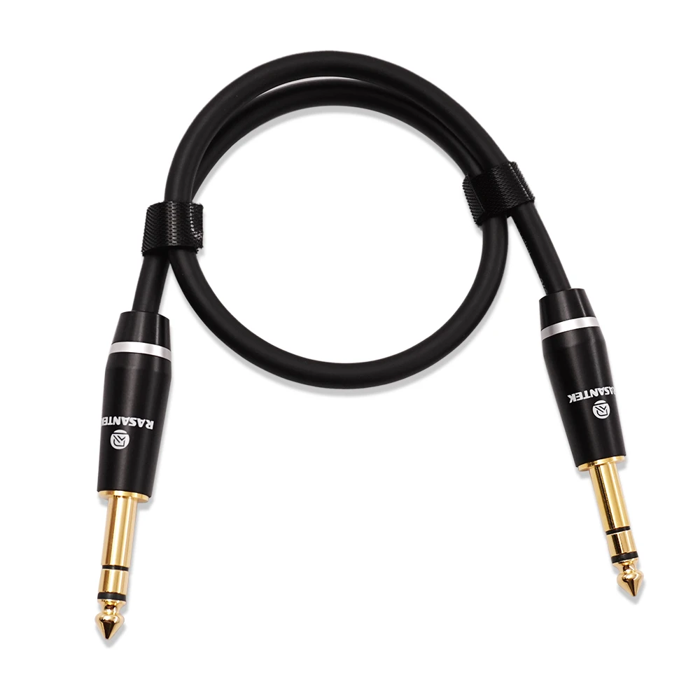 RASANTEK 6.35 mm to 6.35mm stereo microphone cable audio cable male to male AUX cable - ANKUX.COM