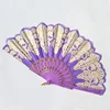 New Spanish Hand Fan Plastic Lady Fan Wedding Favors Gifts With Golding