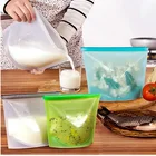 Silicone freezer bags baggy holder food storage bags