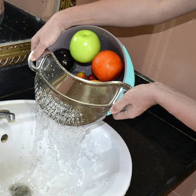 Stainless Stainless Spaghetti Pot Strainer Food Sieve,Vegetables Pasta  Drainer Colander Fits All Pots Up To 10 Inches