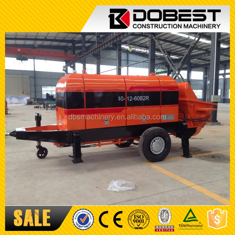 Electric Concrete Pump With Drum Mixer