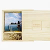 Pan new Custom logo wedding use wood memory gift usb box wooden photo album box