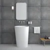 oval shape stone pedestal bathroom sinks / freestanding wash basins, wall mounted sink
