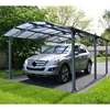 Outdoor windproof rainproof shed aluminum single solar Garage With Polycarbonate Sheet Roofing