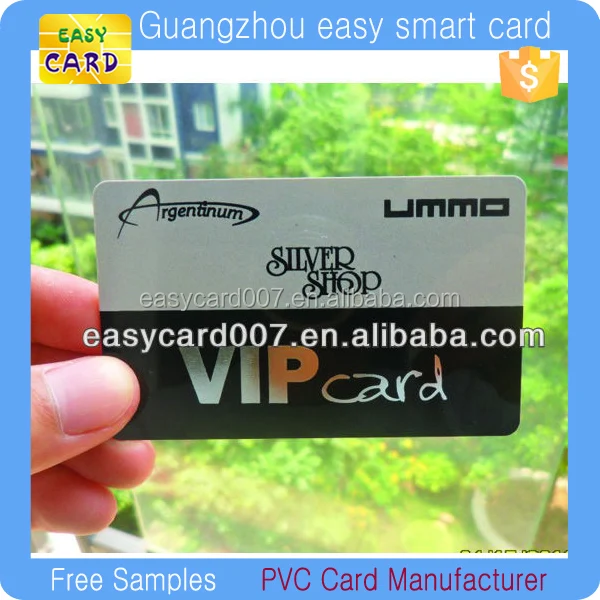 sample plastic salon membership card with magnetic stripe and