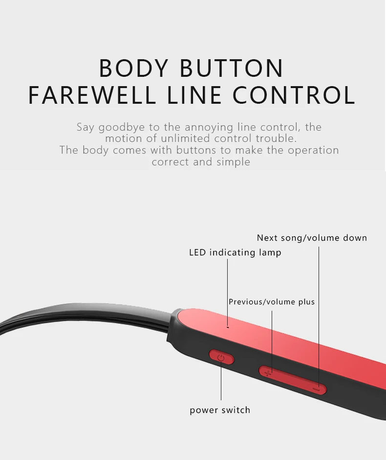 2019 new headset Alert function with Vibration X3 Neckband headphones Wireless Stereo Wireless Earphone For Music Play - ANKUX.COM
