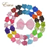 Qhome 20pcs 4.5" Big Dot/ Floral Ribbon Pinwheel Hair Bows with Clip for Girls Kids Hair Clips korea hair accessories