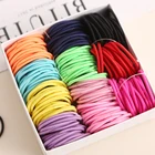 100pcs/lot 3CM Cute Girl Ponytail Hair Holder Thin Elastic Cute Rubber Band Hair Accessories For Kids Colorful Hair Ties