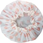 Double layer beautiful women shower caps custom