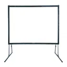 Hot selling machine foldable fast frame large outdoor projection fold rear front folding projector screen with drapes