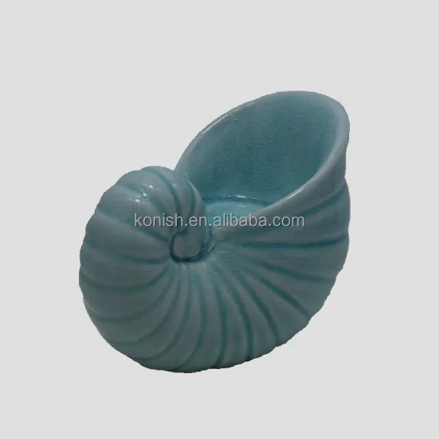 porcelain sea snail shell shape ceramic wax candle holder