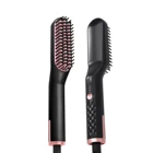 2019 Trending Men Wave Brush Detangling Ceramic Beard Straightener Brush for Men Electric Men Wave Hair Brush Custom Logo