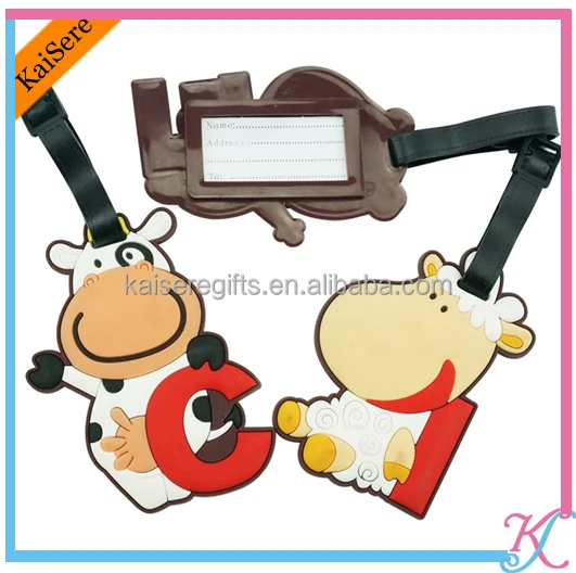 hot sell customized soft pvc luggage tag,customized lovely