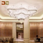 Luxury ceiling crystal lobby chandelier for shopping mall hotel