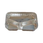 Low price sushi container foil tray size 3 compartment sink