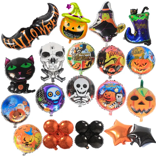 ktv bar party decoration halloween black bats pumpkin heads