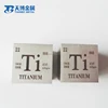 1inch Gr2 Gr5 forged titanium square and round block/cube price with Laser marking