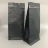 wholesale black new design custom recycle kraft paper vacuum foil coffee scrub stand up zip lock bags with valve/logo print