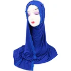 hot sale original Arab Hijab with lace bead decorated Dubai Muslim Scarf 0319063