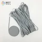 China Factory Supply 5.0 MM Grey Flat Ear loop Elastic Band For Surgical Face Mask