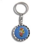 Custom Promotional Key Chain Keyring, Metal 3D Rotating keychain