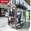 Customized material bus stop glass shelters for sale