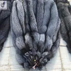 Wholesale Natural Color Raw Silver Fox Fur Skin / Real Pelt For Garment