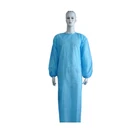 High quality Non-woven PP isolation gown with knitted cuffs