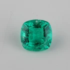 Wholesale Dark green Color Cushion Cut Hydrothermal Lab Created Russian Emerald