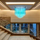 modern pendant lights glass blue ceiling chandelier lights