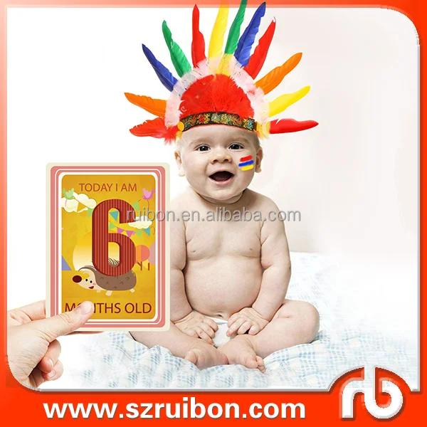 baby monthly milestone/age cards,unique baby shower souvenir