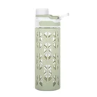 2019 New Production single wall glass silicone sleeve sports water bottle wholesale
