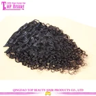 Qingdao top quality 100 human hair hair loose curly virgin malaysian clip in remy hair extension