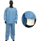 Medical SMS Nonwoven Surgical Disposable Nursing Scrub Suits with Coat and Pants