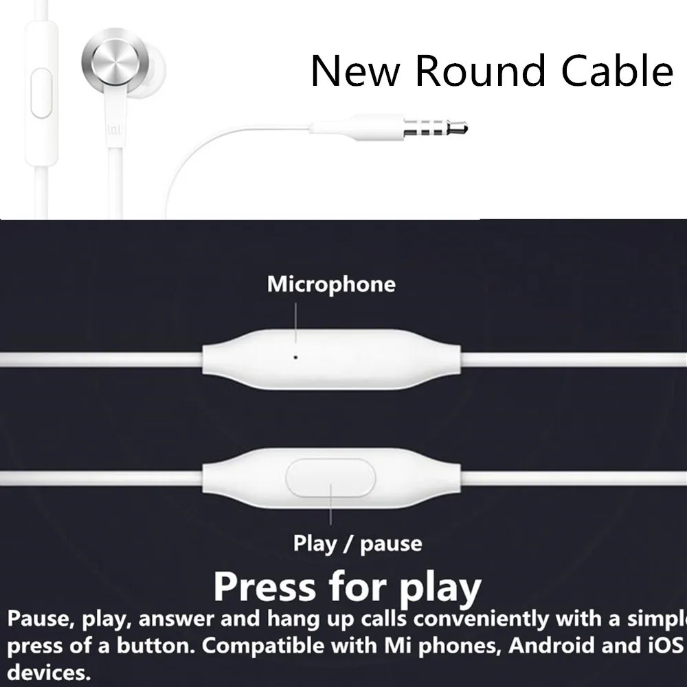 Original Xiaomi Piston Fresh Edition Wired Control Earphone Headphone With Mic - ANKUX.COM