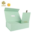 ECO Friendly Green Colored Megnet Cardboard Paper Chocolate Gift Box with Clear Window on Top