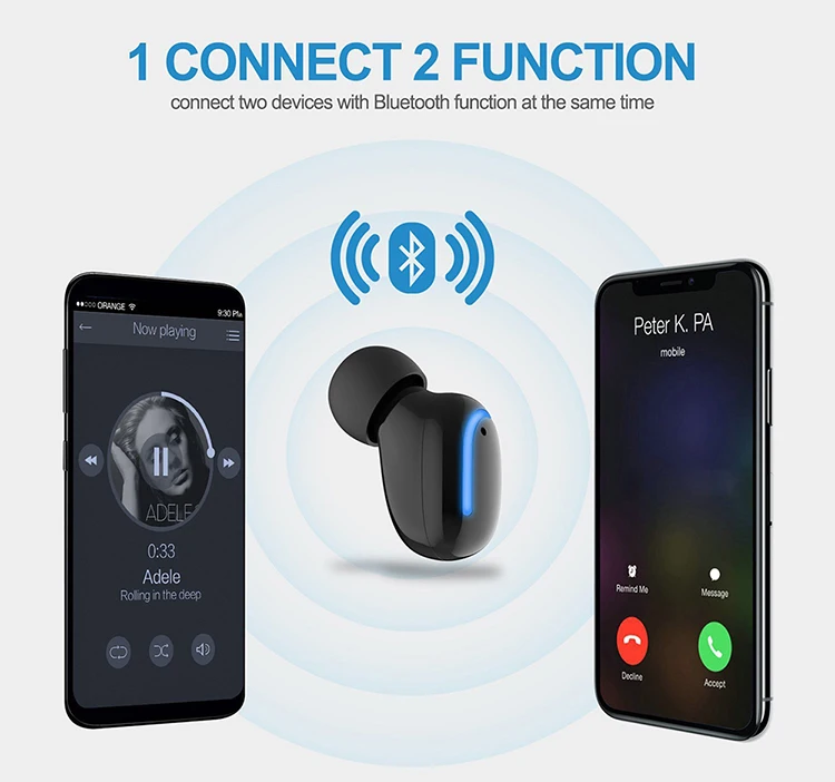 2019 hot sell mobile earphone Mini Stereo Wireless bluetooth 4.2 earphone For Mobile Phone - ANKUX.COM