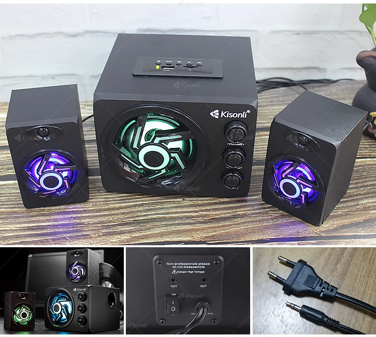 Kisonli High Quality Multimedia Digital USB PC Speaker System Bluetooths AC Powered 2.1 - ANKUX.COM