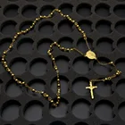 Latest design Sweater Rosary Necklace Jesus Fancy Chain Religious Cross Necklace Jewelry
