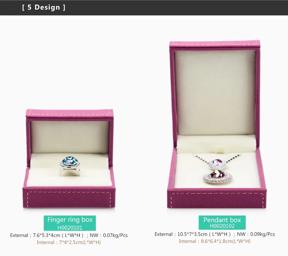 oirlv wholesale custom rose red pu jewellery gift boxes for ring