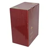 High quality square custom made glossy lamination gift kraft paper coat corrugated folding wine packing box