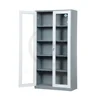factory direct 2 glass swing doors steel visible document cabinets with large capacity