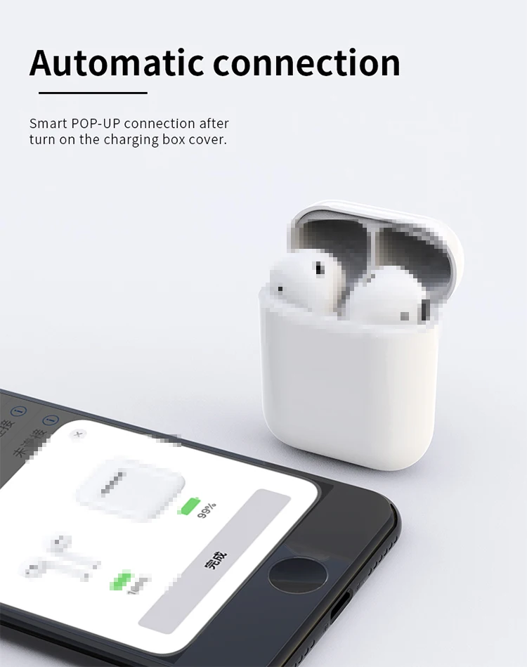 Bluetooth Ear Buds Silent Disco i12 i30 i60 i80 i100 Waterproof Headphone Original Size i23 Touch 5.0 Hands Free Headsets - ANKUX.COM
